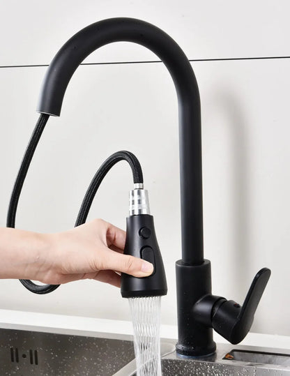 Grifo de Cocina Extraíble de Acero Inoxidable 304 con Rociador