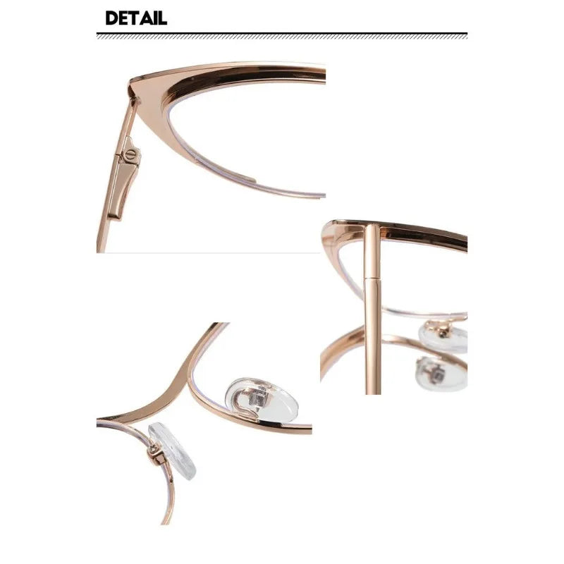 Montura Cat Eye para Mujer Gafas Graduadas de Moda Antiluz Azul
