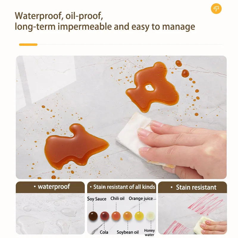 Papel Adhesivo Impermeable para Cocina Antigrasa de PVC Autoadhesivo