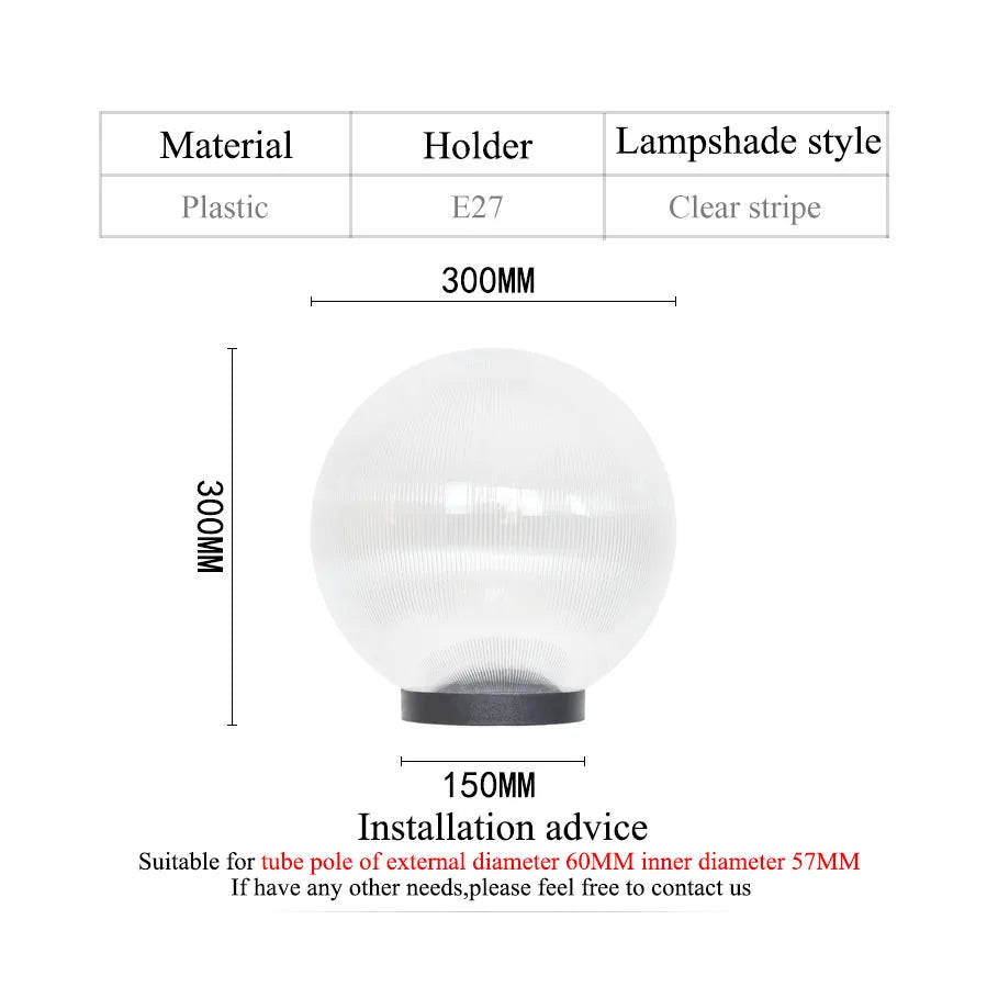 outdoor waterproof ball shape light sphere light garden light pillar light villar lamp exterior lamp decoration lighting