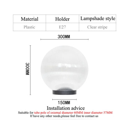 outdoor waterproof ball shape light sphere light garden light pillar light villar lamp exterior lamp decoration lighting