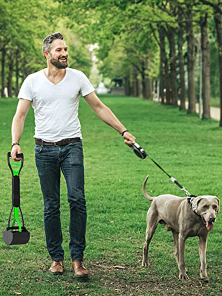 Recogedor de Excrementos para Perros con Mango Largo y Pinza