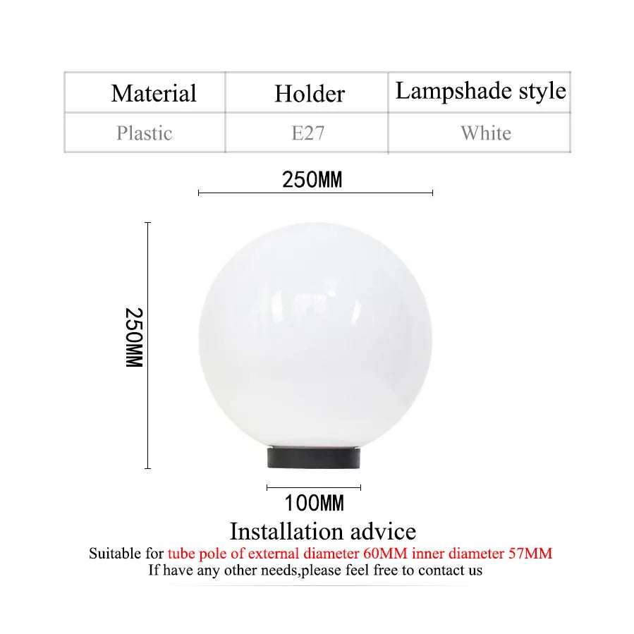 outdoor waterproof ball shape light sphere light garden light pillar light villar lamp exterior lamp decoration lighting