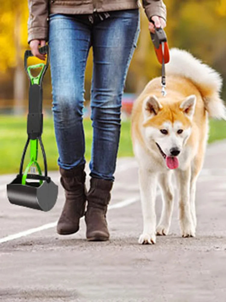 Recogedor de Excrementos para Perros con Mango Largo y Pinza