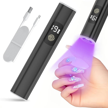 Lámpara LED UV portátil para uñas con temporizador y pantalla digital