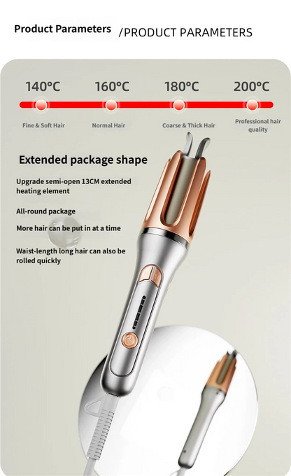 Rizador de Pelo Automático Cerámica 32 mm con Control de Temperatura