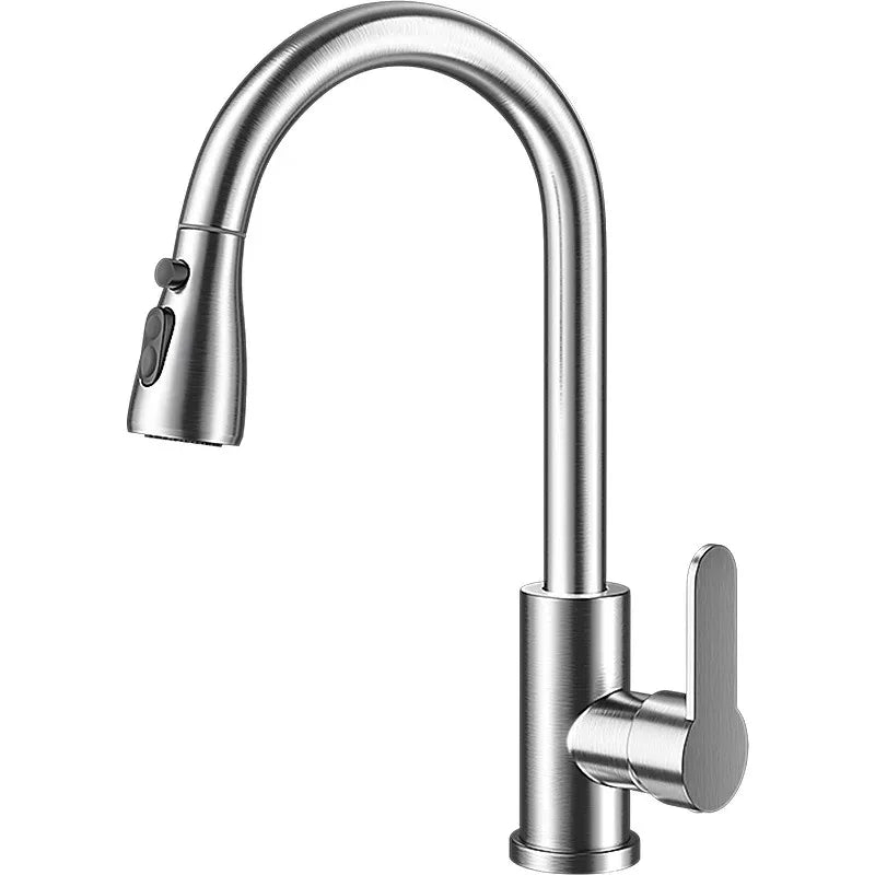 Grifo de Cocina Extraíble de Acero Inoxidable 304 con Rociador