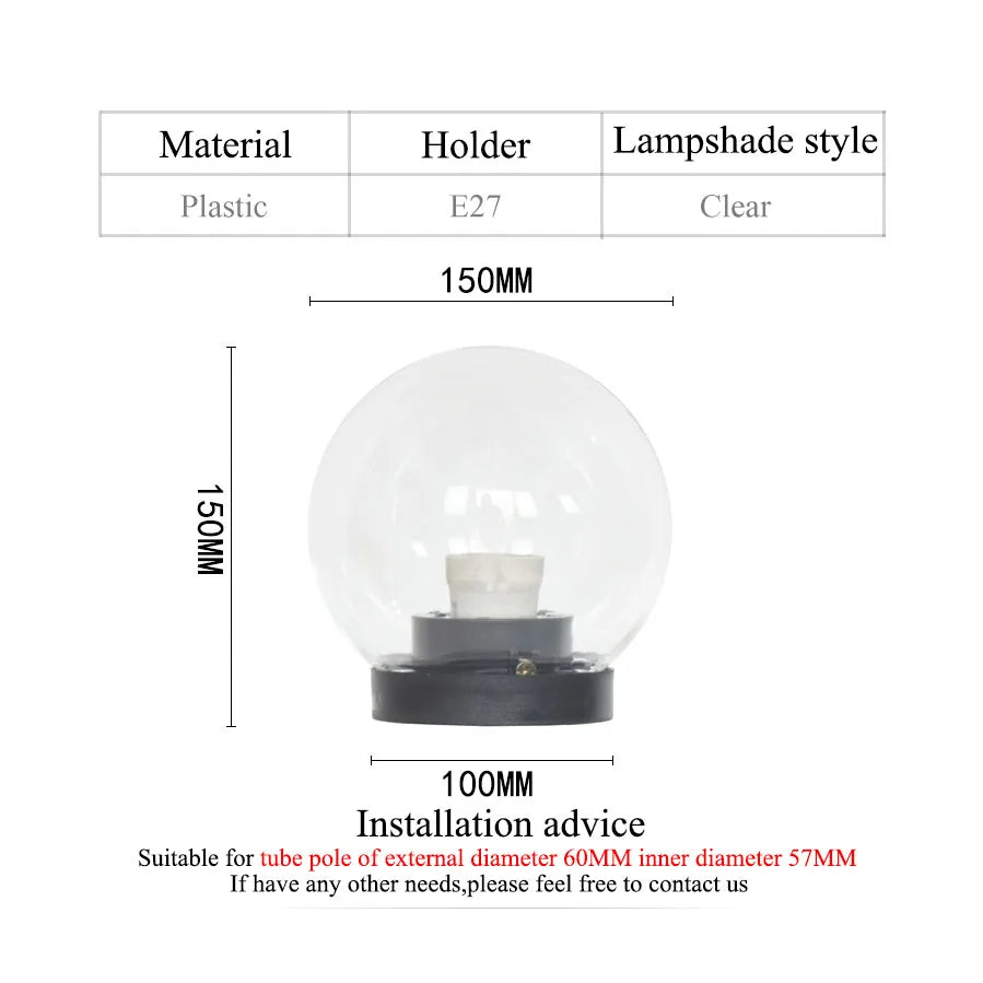 outdoor waterproof ball shape light sphere light garden light pillar light villar lamp exterior lamp decoration lighting