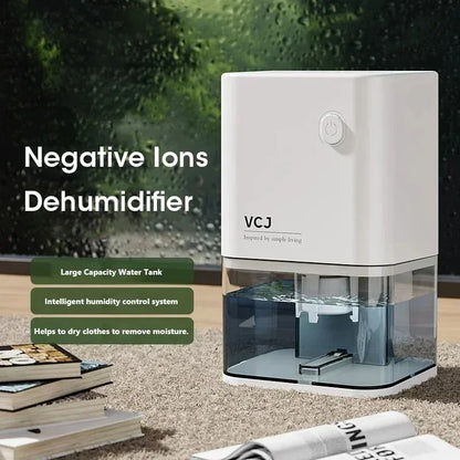 2025 New Silent Dehumidifier For EU Plug - Quiet Moisture Absorber Air Dryer Deodorizer for Home Bedroom Office Kitchen