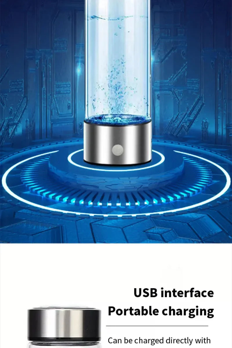 420ml Rich Hydrogen Oxygen Water Cup H2 Generator Bottle Alkaline Maker Ionizer Bottle Super Antioxidan Titanium Quality Filter