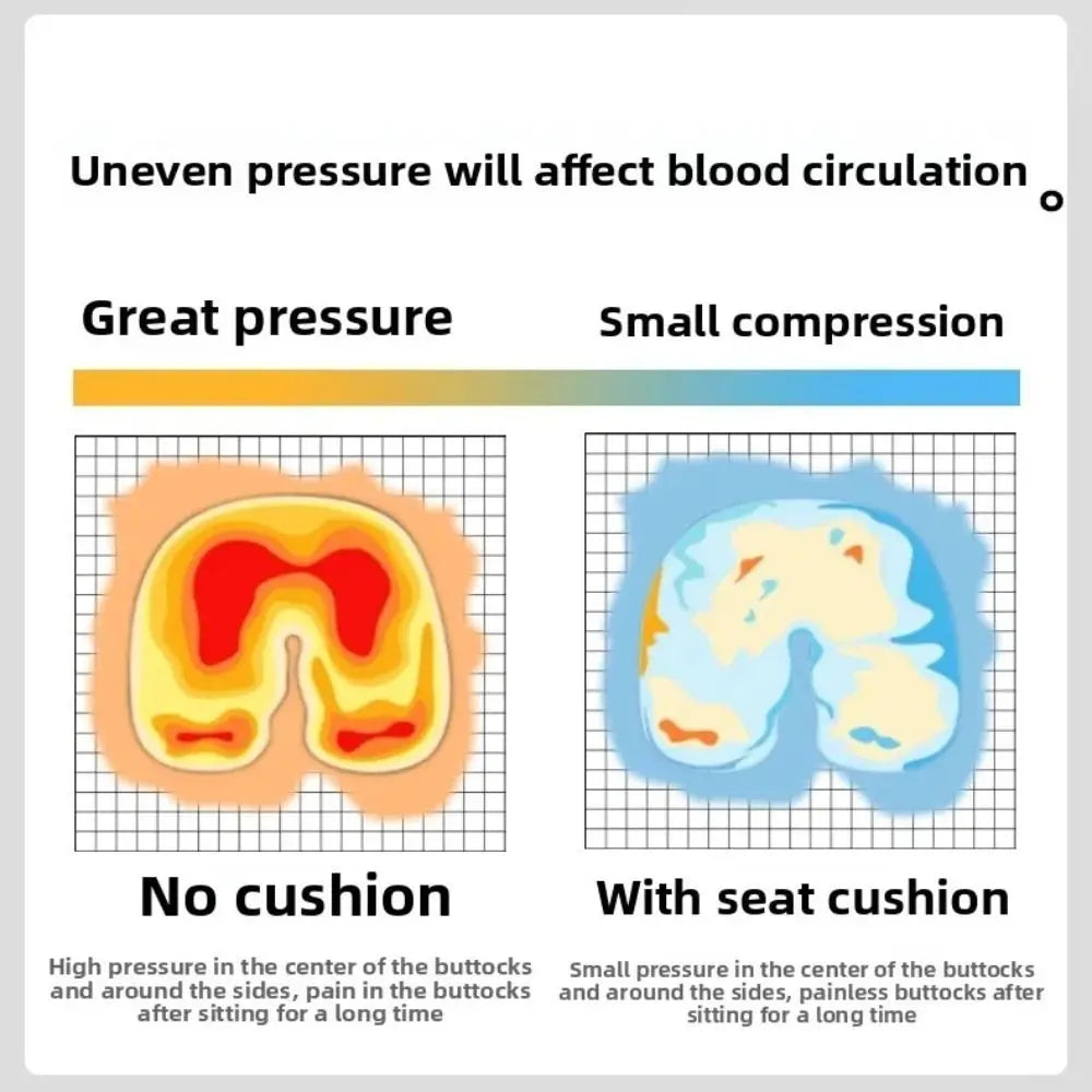 Cojín Ortopédico de Espuma Viscoelástica para Alivio de Coxis y Espalda