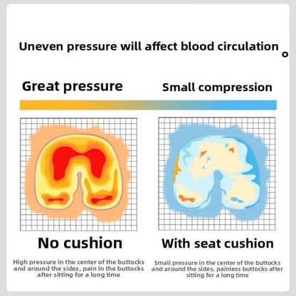 Cojín Ortopédico de Espuma Viscoelástica para Alivio de Coxis y Espalda