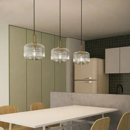 Lámpara Colgante de Cristal E27 Estilo Vintage para Interior
