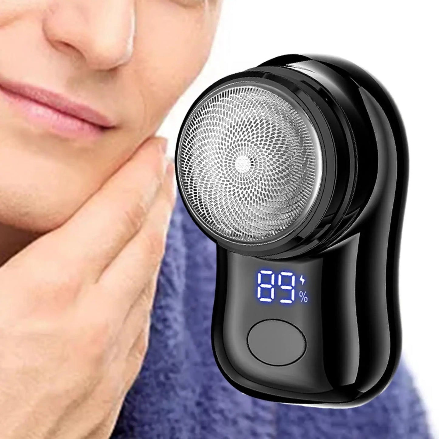 Afeitadora Eléctrica Mini Recargable USB con Pantalla LED Portátil