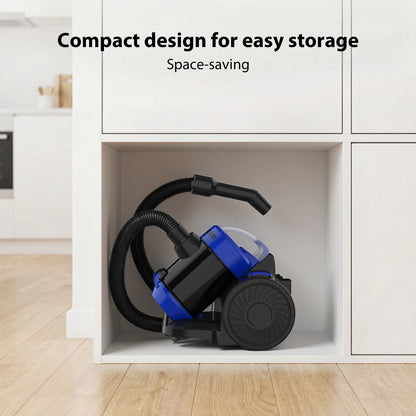 Bagless Vacuum Cleaner, 5000W Pet Hair Bagless Vacuum Cleaner Cylinder Carpet Cleaner with HEPA Filter, Long Reach, 3 In 1 Brush
