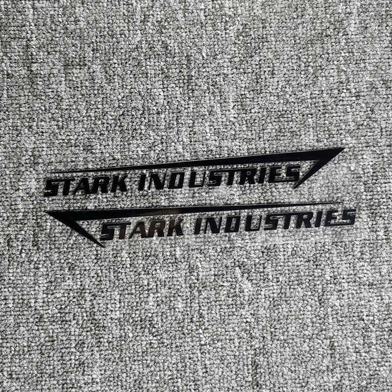2PCS Car Stickers Stark Industries Reflective Decoration For Hood Headlights Trunk Bumper Windshield Door Motorcycle Bike D2