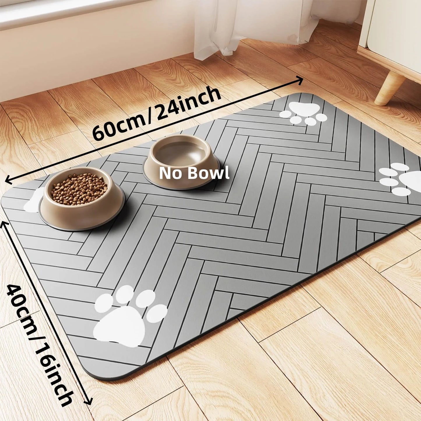 Alfombrilla Impermeable para Comedero de Perros y Gatos Antideslizante