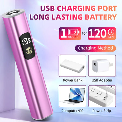 Lámpara LED UV portátil para uñas con temporizador y pantalla digital