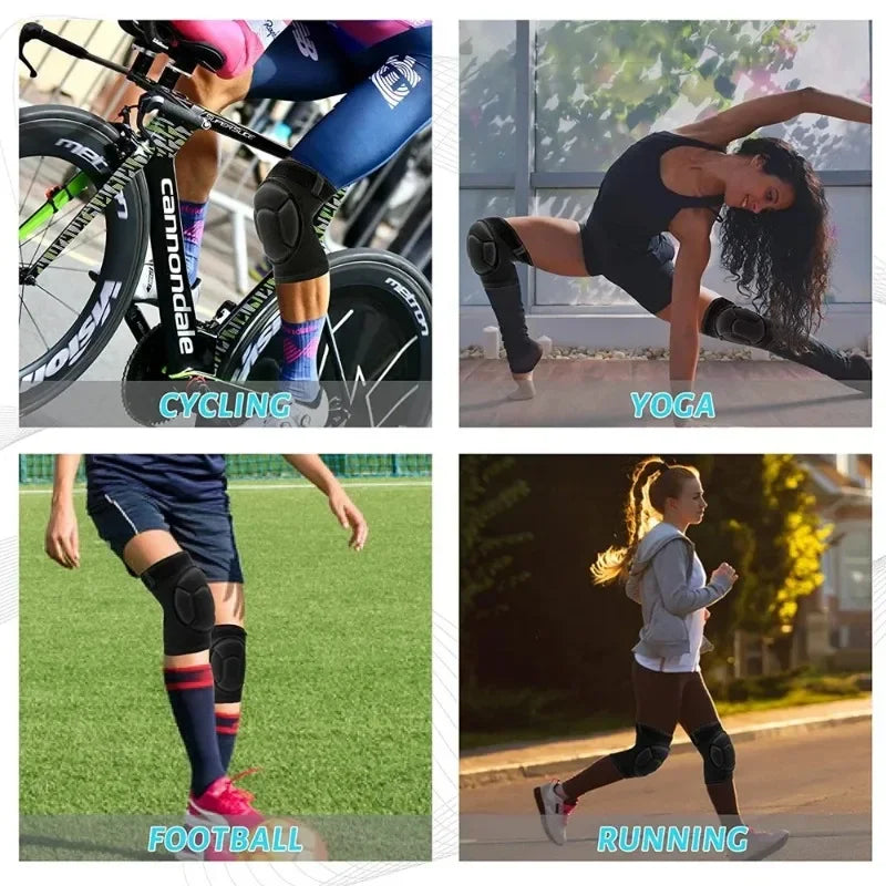 Rodillera acolchada antideslizante ajustable para trabajo y deporte