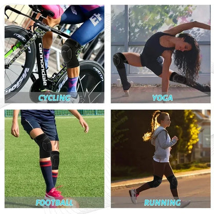 Rodillera acolchada antideslizante ajustable para trabajo y deporte