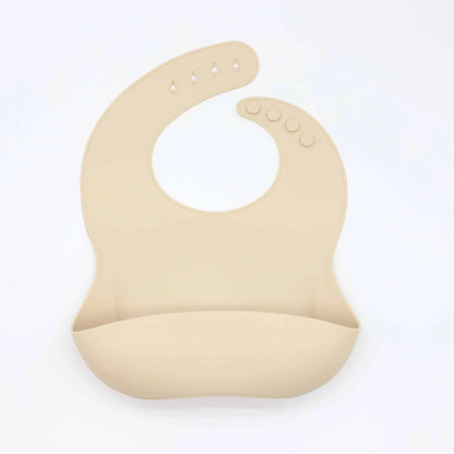 Babero de Silicona para Bebé con Bolsillo Recoge Alimentos Ajustable