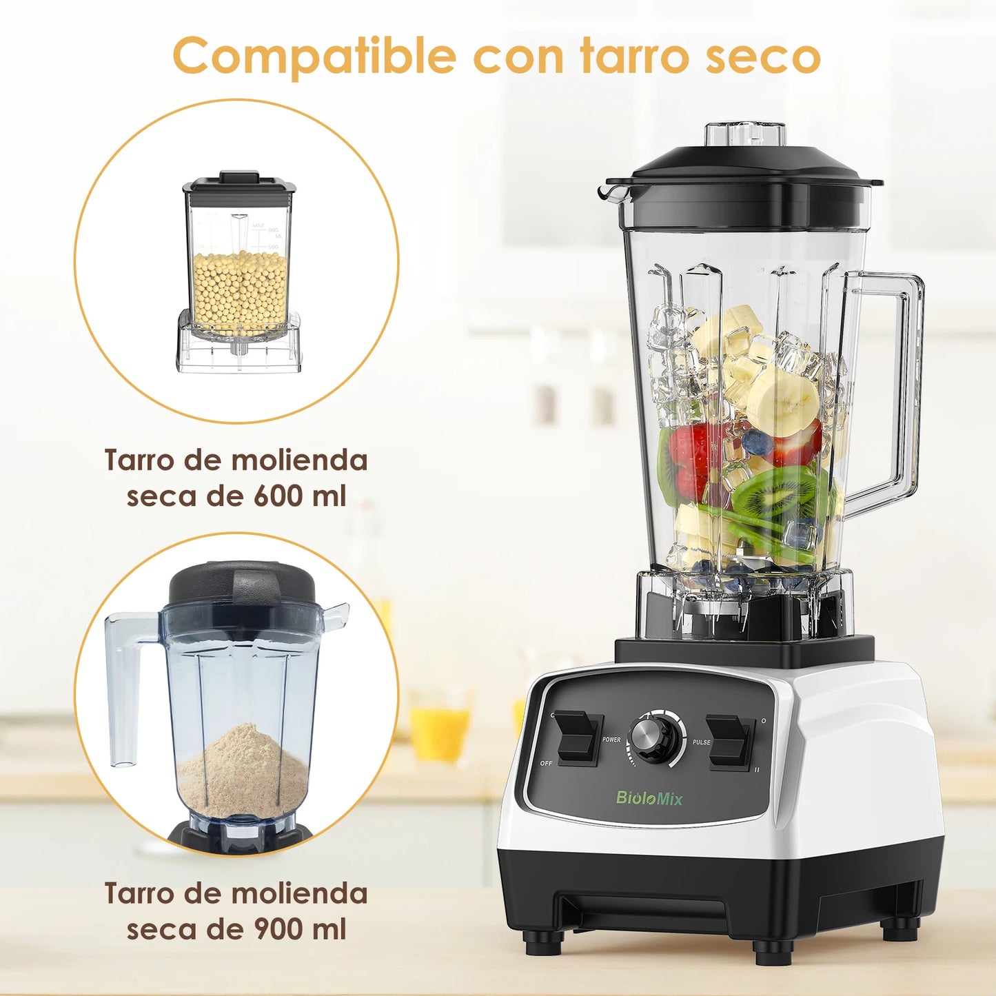 BPA Free 3HP 2200W Heavy Duty Grade Blender Mixer Juicer High Power Food Processor Ice Smoothie Bar Fruit Blender