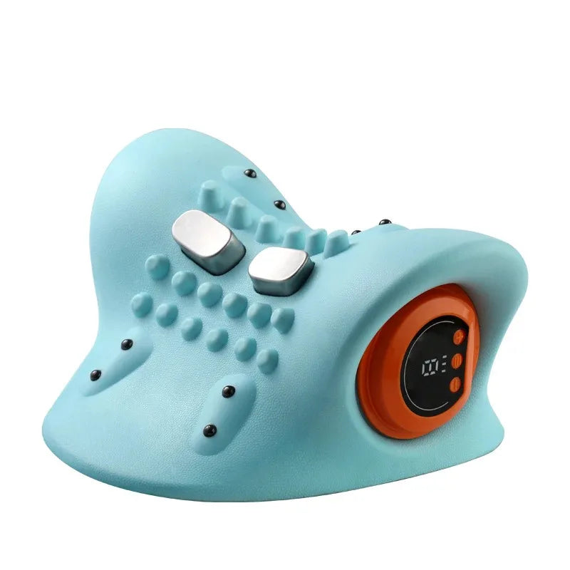 Masajeador Cervical Eléctrico con Calor EMS y Vibración Recargable