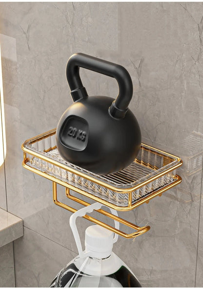 Portarrollos Adhesivo con Estante para Baño y Soporte para Móvil