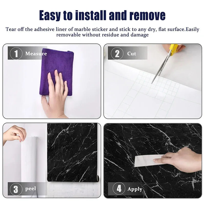 Papel Adhesivo Impermeable para Cocina Antigrasa de PVC Autoadhesivo