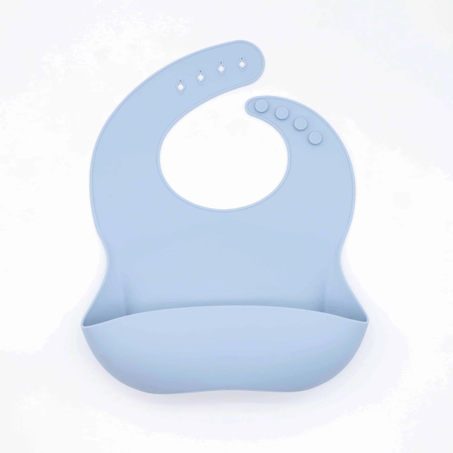 Babero de Silicona para Bebé con Bolsillo Recoge Alimentos Ajustable