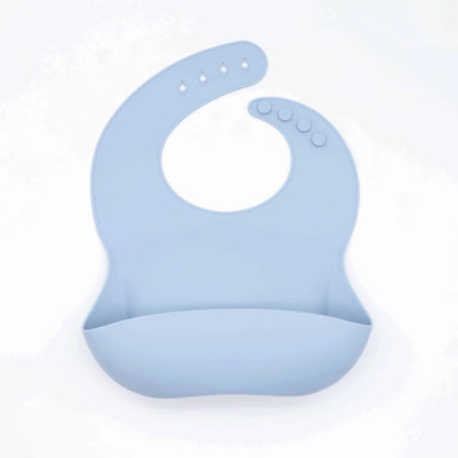 Babero de Silicona para Bebé con Bolsillo Recoge Alimentos Ajustable