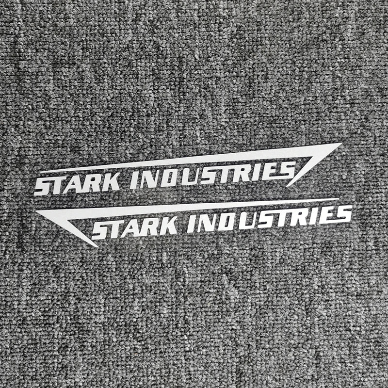 2PCS Car Stickers Stark Industries Reflective Decoration For Hood Headlights Trunk Bumper Windshield Door Motorcycle Bike D2