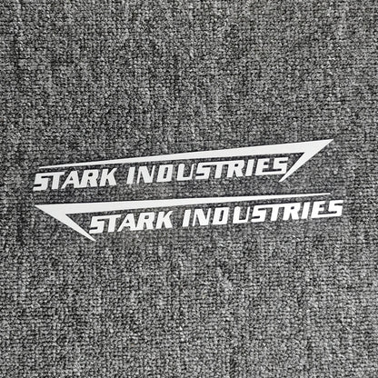 2PCS Car Stickers Stark Industries Reflective Decoration For Hood Headlights Trunk Bumper Windshield Door Motorcycle Bike D2