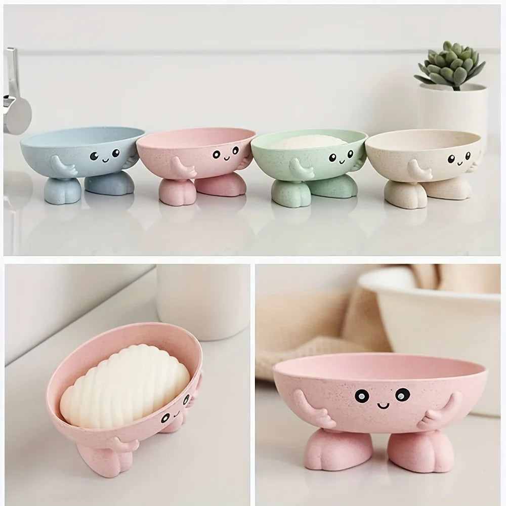 Jabonera con Drenaje de Agua y Soporte Antideslizante para Baño