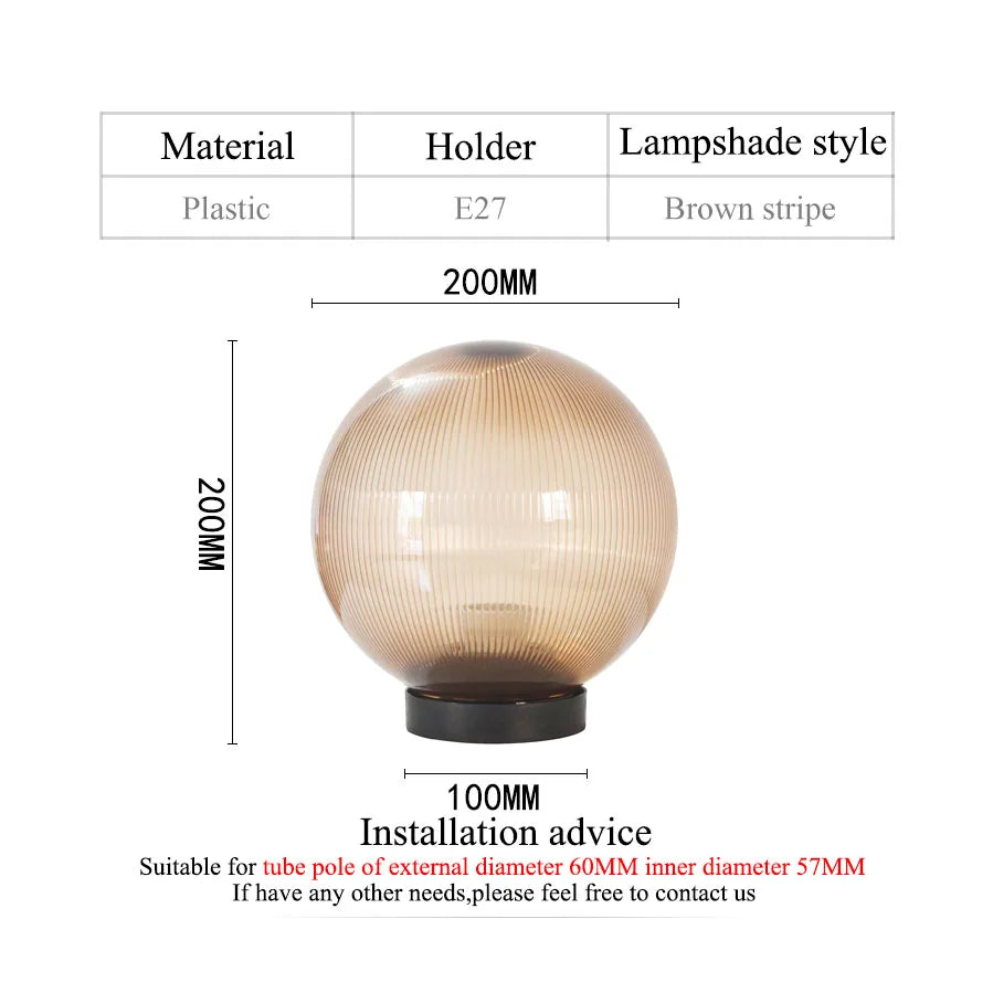 outdoor waterproof ball shape light sphere light garden light pillar light villar lamp exterior lamp decoration lighting