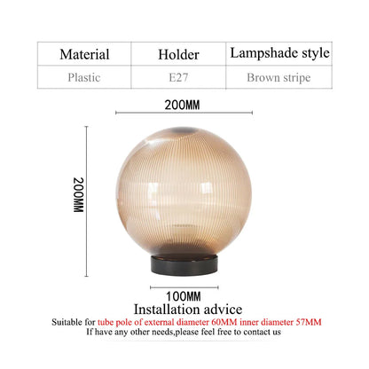outdoor waterproof ball shape light sphere light garden light pillar light villar lamp exterior lamp decoration lighting