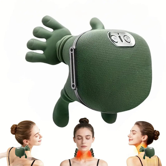 Masajeador Eléctrico de Cuello Recargable con Calor y Vibración