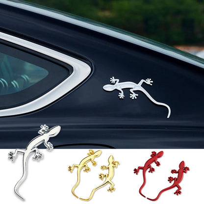 Pegatina 3D de Gecko para Coche en Aleación Metálica Autoadhesiva