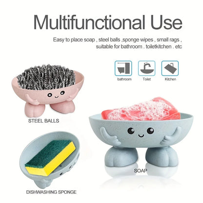 Jabonera con Drenaje de Agua y Soporte Antideslizante para Baño