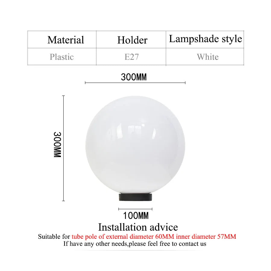outdoor waterproof ball shape light sphere light garden light pillar light villar lamp exterior lamp decoration lighting