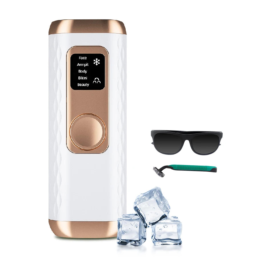 Icy-Cool Laser Hair Removal 5 Functions At-Home Painless Hair Remove for Whole Body Bikini Trimmer for Women Ladies IPL Epilator