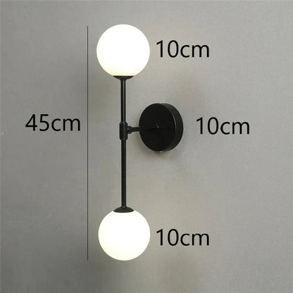 Aplique de Pared Moderno LED con Doble Globo de Cristal G9