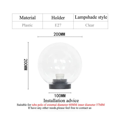 outdoor waterproof ball shape light sphere light garden light pillar light villar lamp exterior lamp decoration lighting