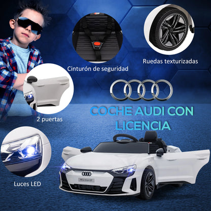 Homcom Electric Car for Children +3 Years Audi Rs E-Tron Gt 103X58X41 cm White