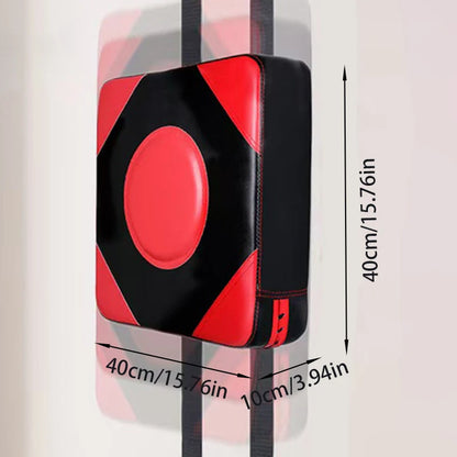 Objetivo de Boxeo de Pared Acolchado 30x30 cm para Entrenamiento Fitness Negro y Rojo