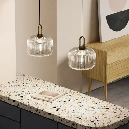 Lámpara Colgante de Cristal E27 Estilo Vintage para Interior