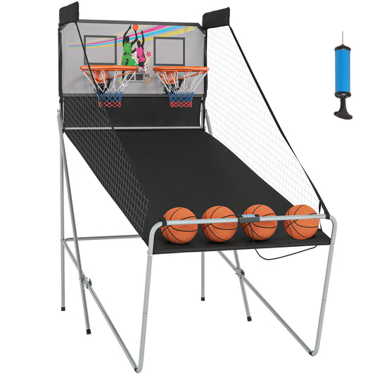 HOMCOM Canastas de Baloncesto Portátiles con Soporte de Acero y Contador