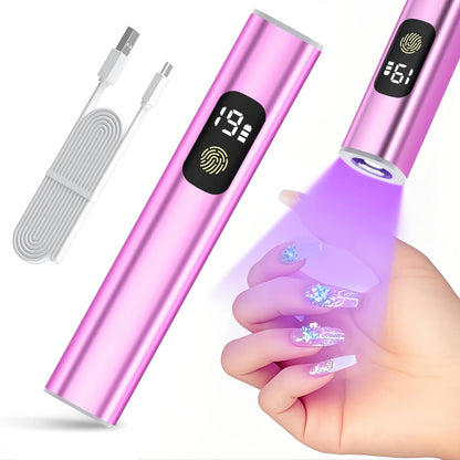 Lámpara LED UV portátil para uñas con temporizador y pantalla digital