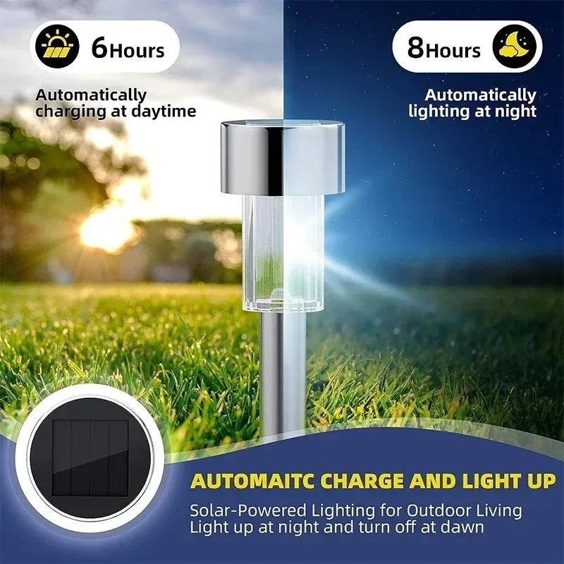 Pack de 10 Luces Solares LED para Jardín Impermeables IP65