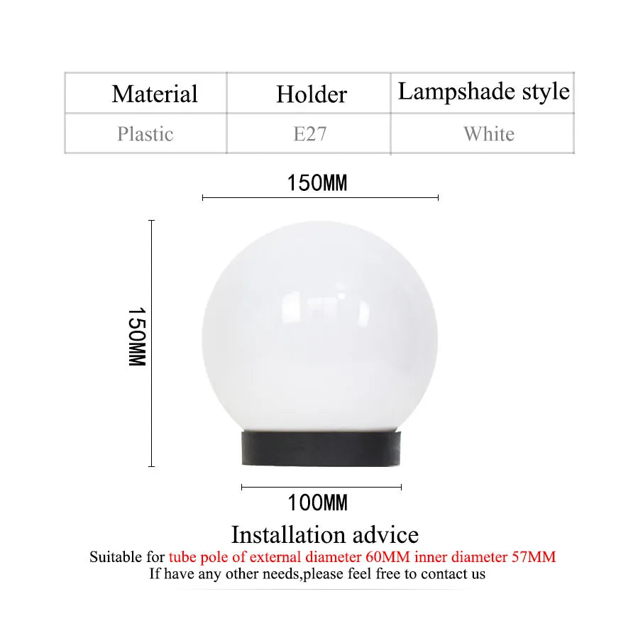 outdoor waterproof ball shape light sphere light garden light pillar light villar lamp exterior lamp decoration lighting
